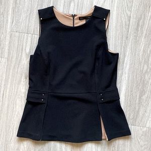 White House Black Market Black Peplum Tank